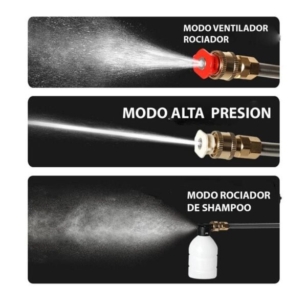 💦 Hidrolavadora Portátil Inalámbrica 120V con Batería de Litio y 3 Modos de Presión - ¡Limpieza Potente en Cualquier Lugar! ✨ - Image 4