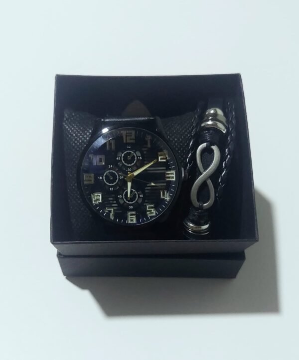Reloj de Cuarzo con Pulsera  🎁 (color negro) - Image 2