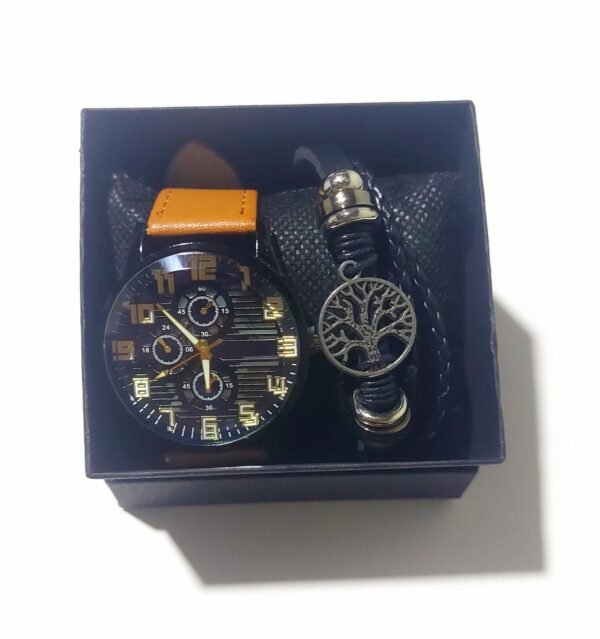 Reloj de Cuarzo con Pulsera  🎁 (color beige)