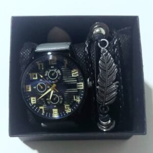 Reloj de Cuarzo con Pulsera  🎁 (color gris)